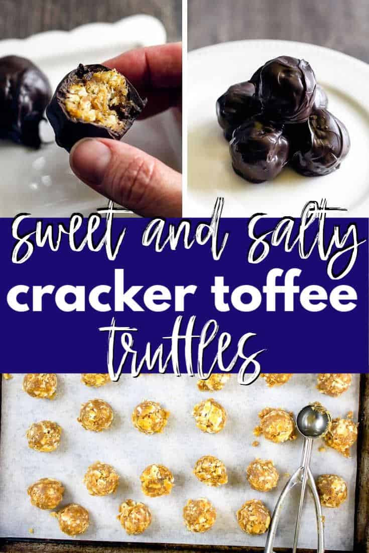 pinterest collage for cracker truffles