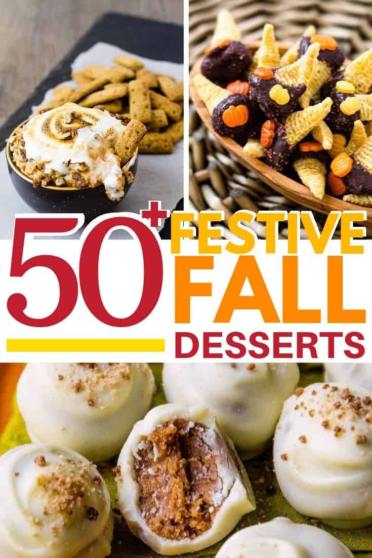 Pinterest Image of fall desserts round up