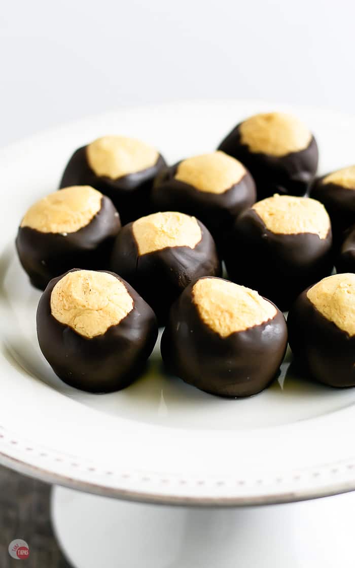 Easy Buckeyes With Dark Chocolate Bourbon And Pecans