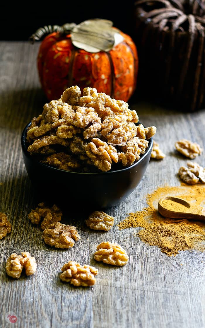 Fall Spiced Walnuts - Toasted Walnuts with Cinnamon