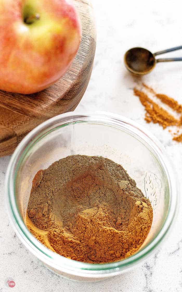 overhead view of apple spice