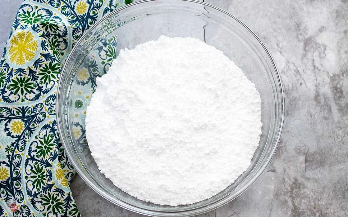 powdered sugar in a bowl