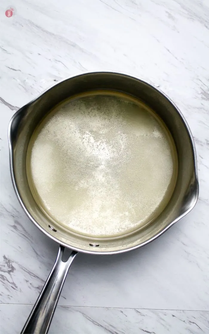 pickling liquid in a pot