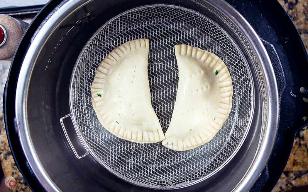 two hand pies in air fryer
