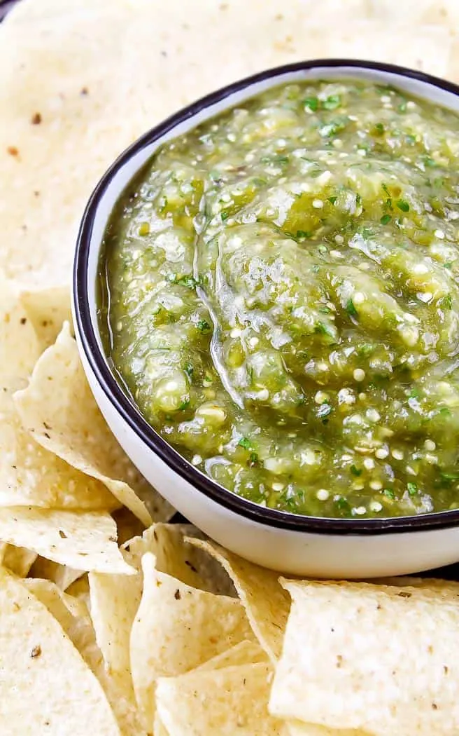 bowl of green salsa