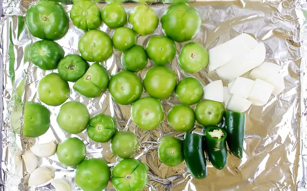 raw items prepped on baking sheet