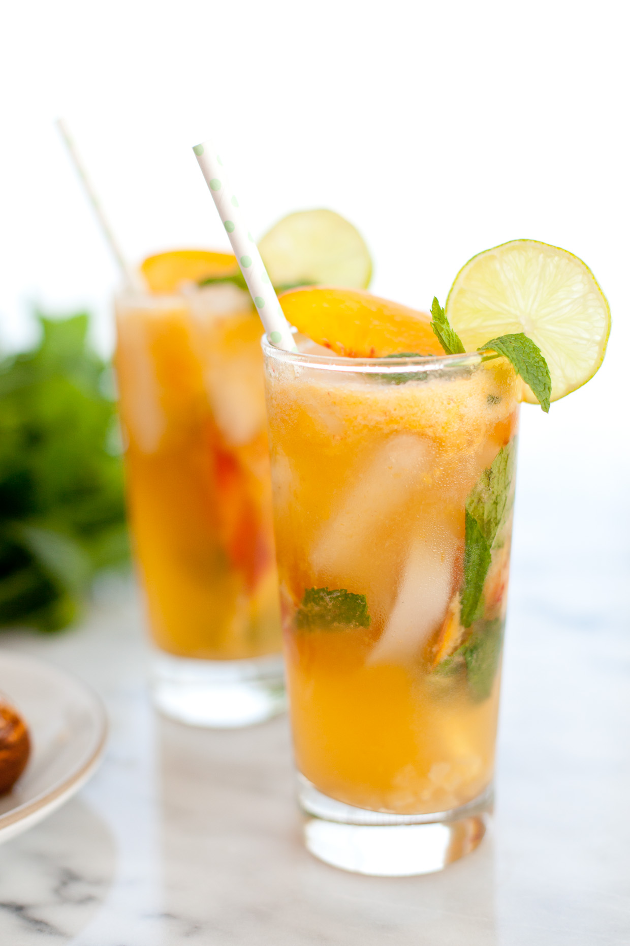 ginger peach mojito