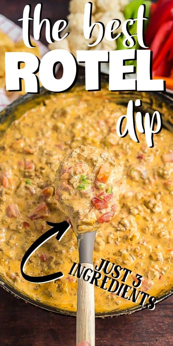 pinterest image for rotel dip
