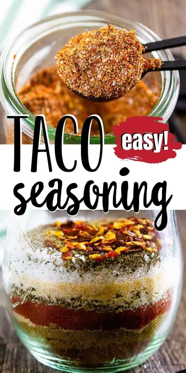 pinterest image of taco seasoning with text "easy taco seasoning"