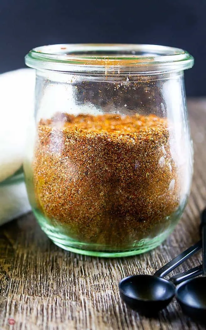 clear jar full of taco seasoning