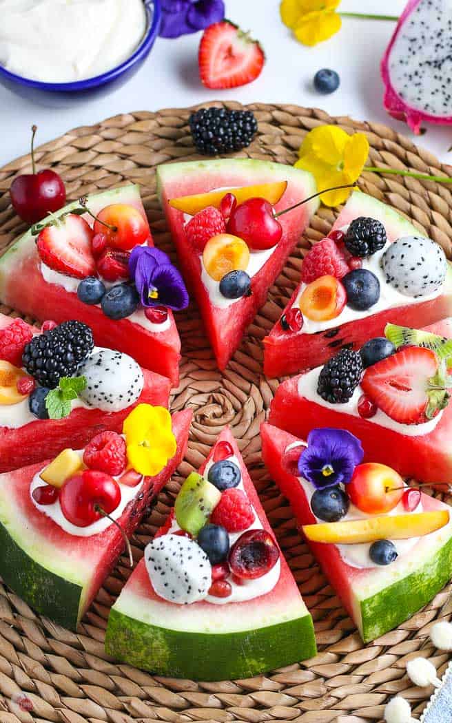 slices of watermelon pizza