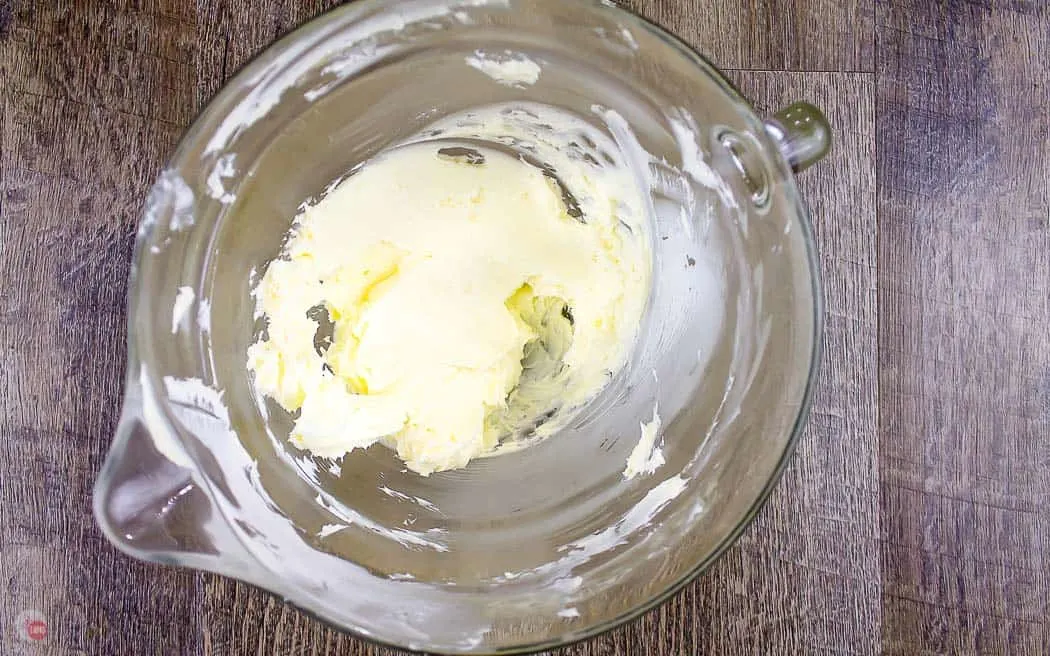 soft butter in a clear bowl
