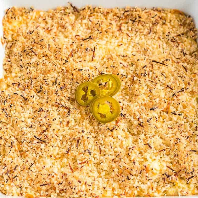 square pic of jalapeno dip for recipe card