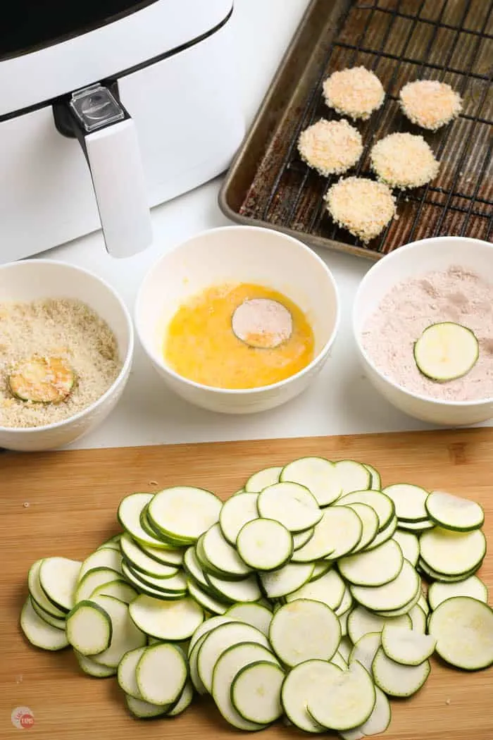 coating zucchini slices