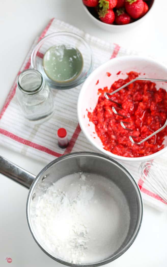 sugar and cornstarch in a pot