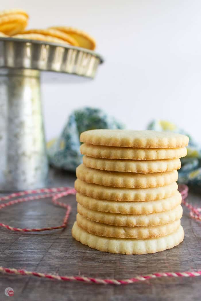 stack of shortbread cookies