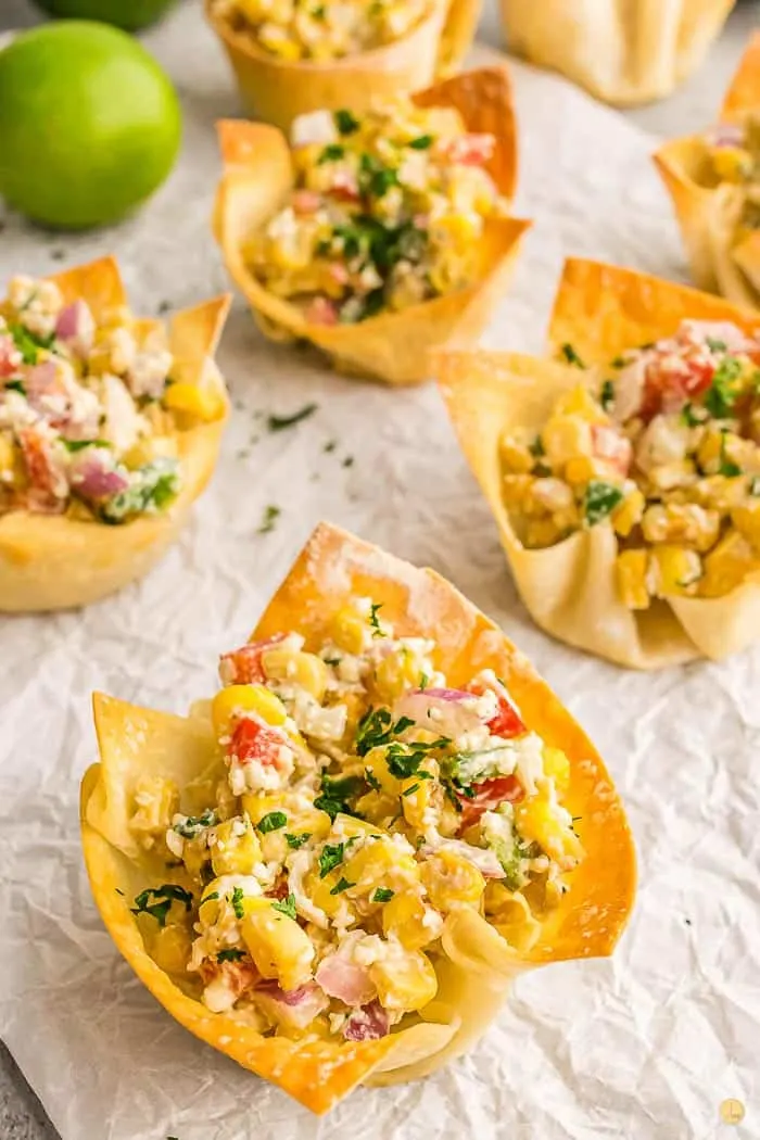 Seasoned Roasted-Corn Salad Cups Recipe