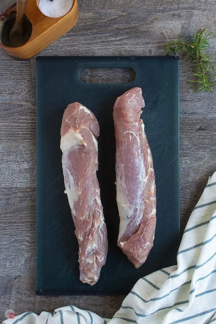 pork tenderloins on a cutting board