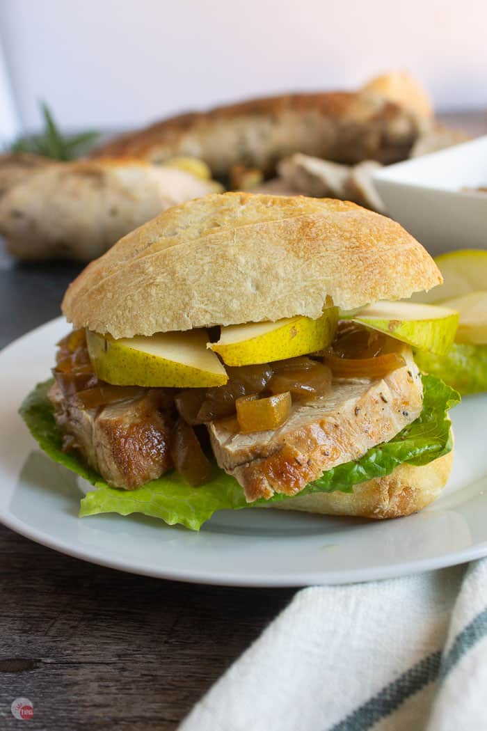 pork tenderloin slider on a plate