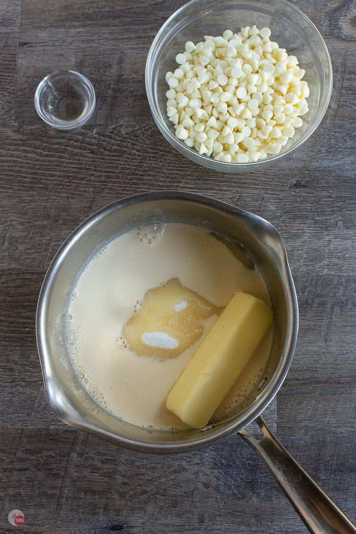 sugar and butter in a pot