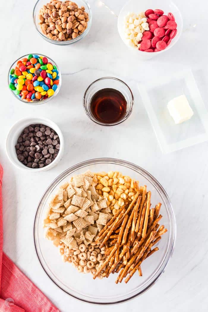 snack ingredients in a bowl