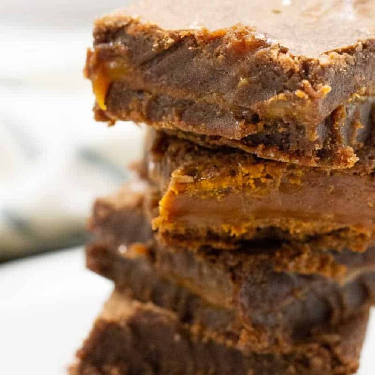 Fudgy Chocolate Caramel Brownies {Easy Recipe!} Take Two Tapas