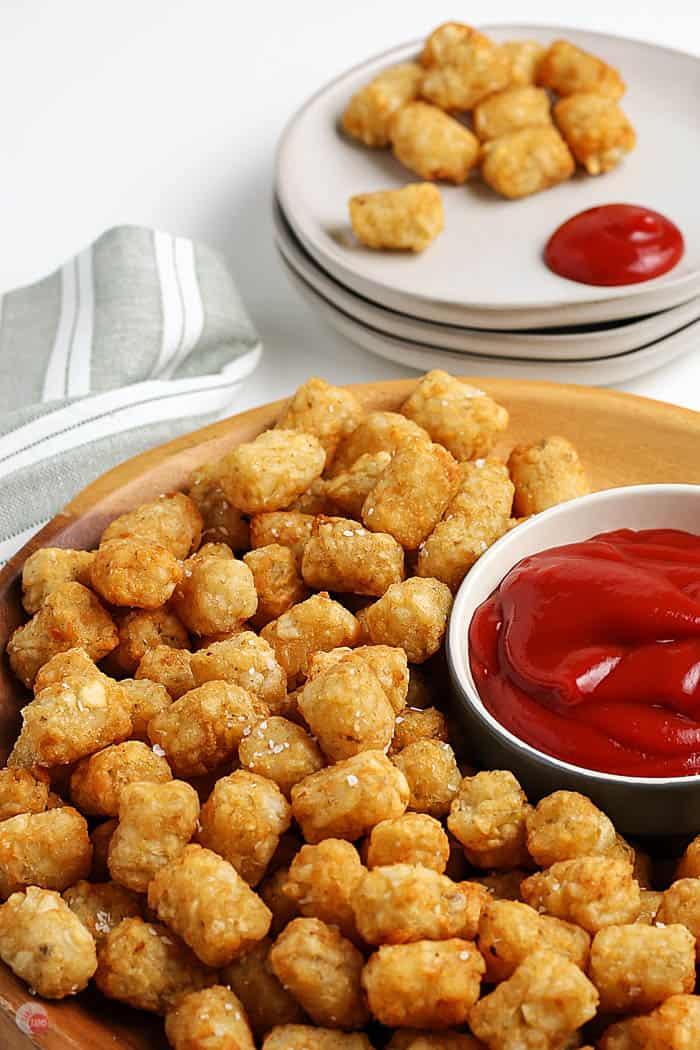 tater tots and ketchup