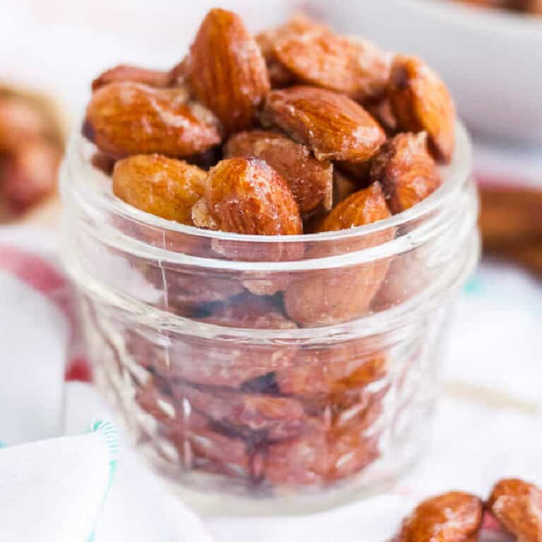 jar of candied almonds