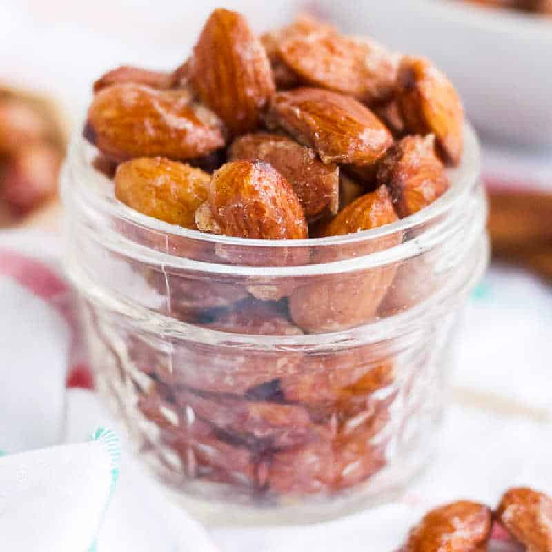 jar of candied almonds