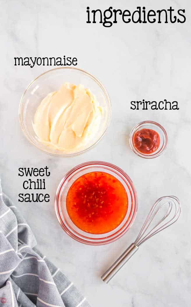 labeled ingredients for sauce