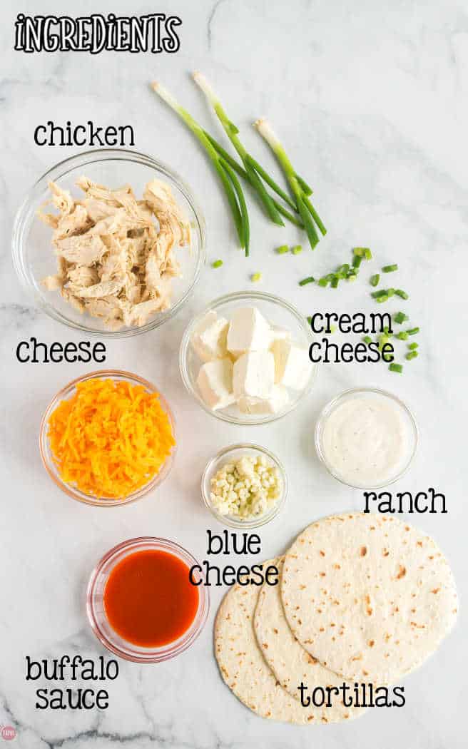 labeled ingredients for taquitos