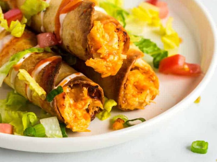 Buffalo Chicken Taquitos {Air Fryer Recipe!}