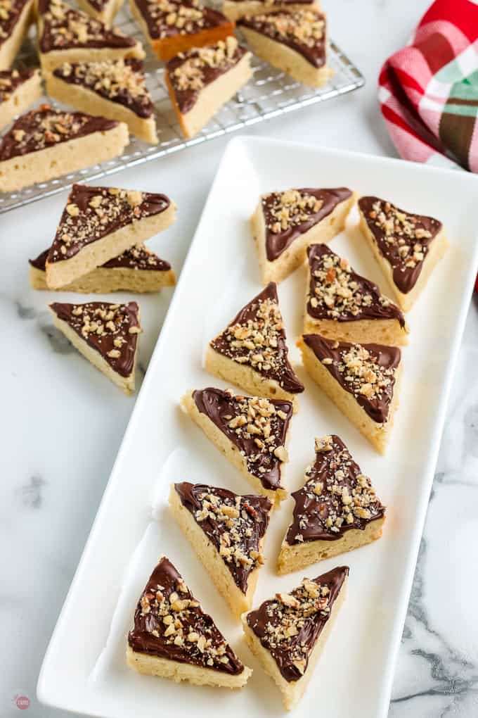 platter of frosted sugar cookie bars