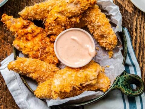 Coconut Chicken Tenders {Air Fryer Recipe}