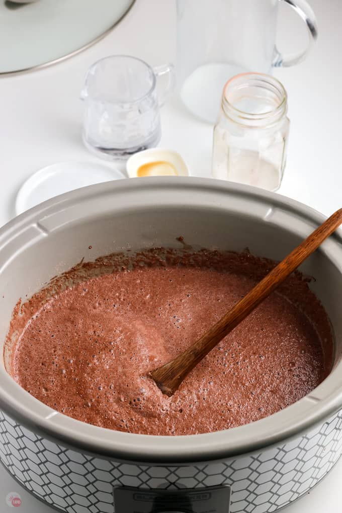 hot chocolate in a crockpot