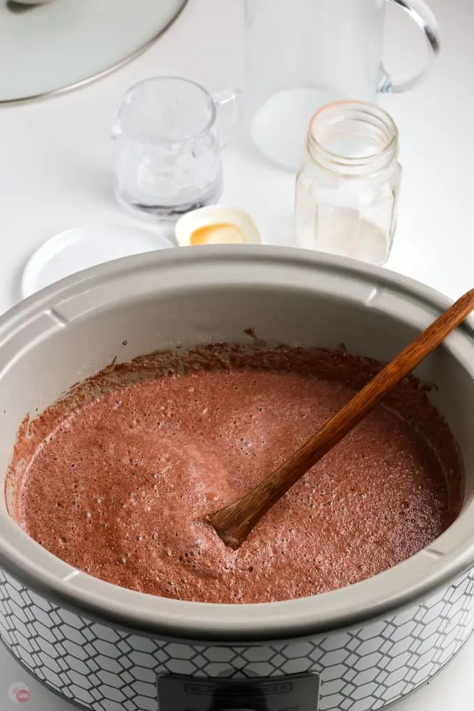 hot chocolate in a crockpot