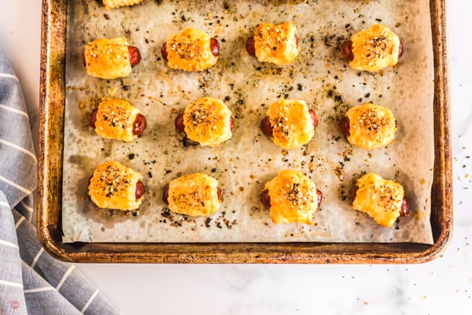 tray of baked weiners