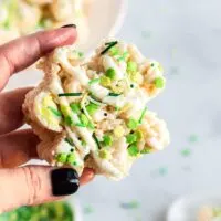 hand holding shamrock treat