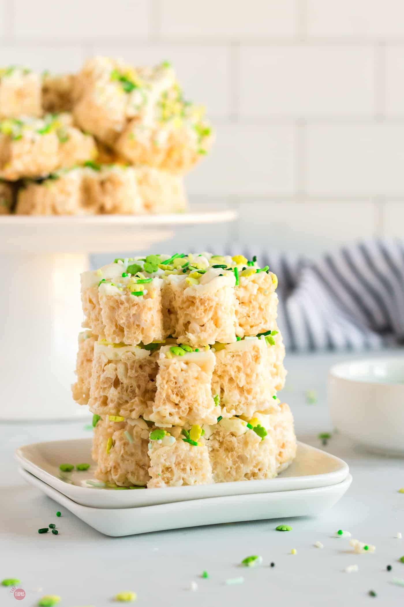 shamrock rice krispie treats