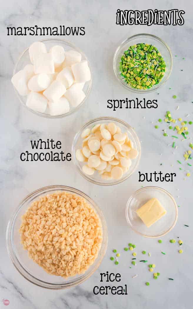 Shamrock Rice Krispie Treats {No Bake!} Take Two Tapas