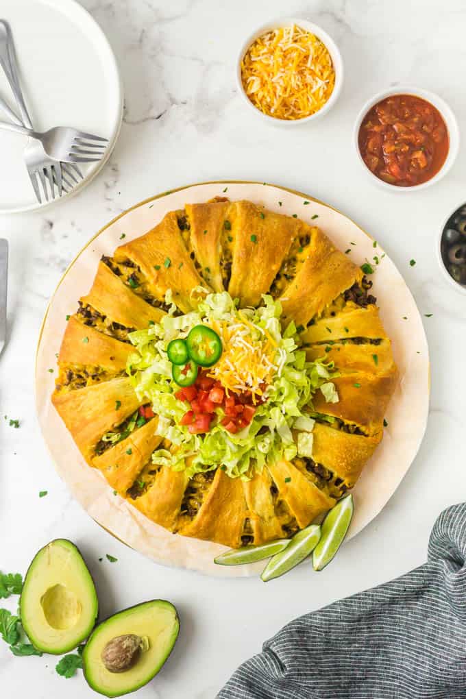 taco ring on a plate