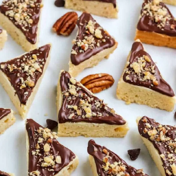 chocolate sugar cookie triangles