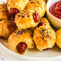 pigs in a blanket on a plate