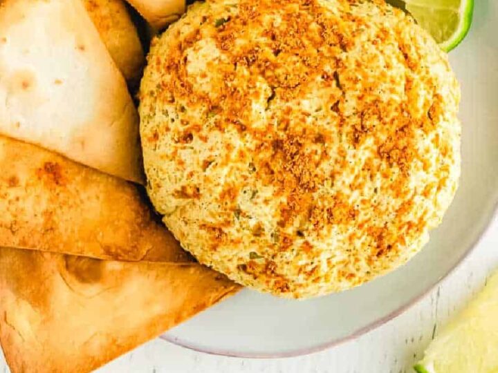 Mexican Cheese Ball with Spicy Tortilla Chips