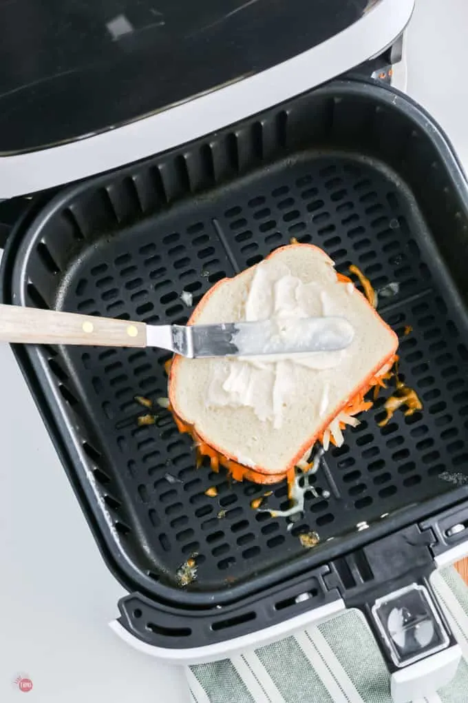 mayo on bread in basket