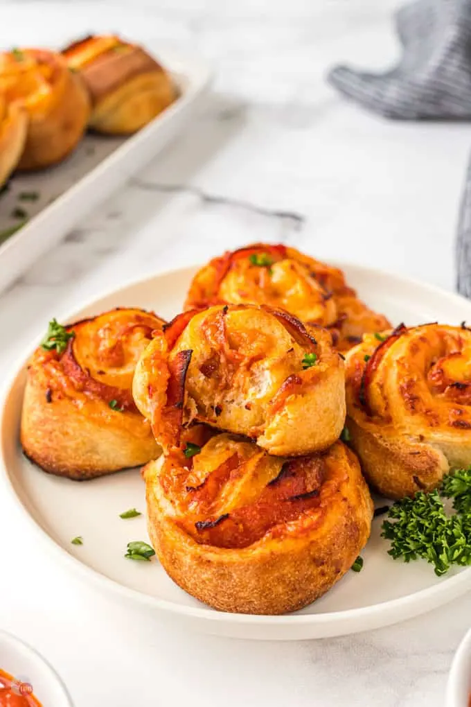 plate of pinwheels