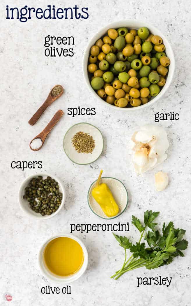 labeled picture of ingredients