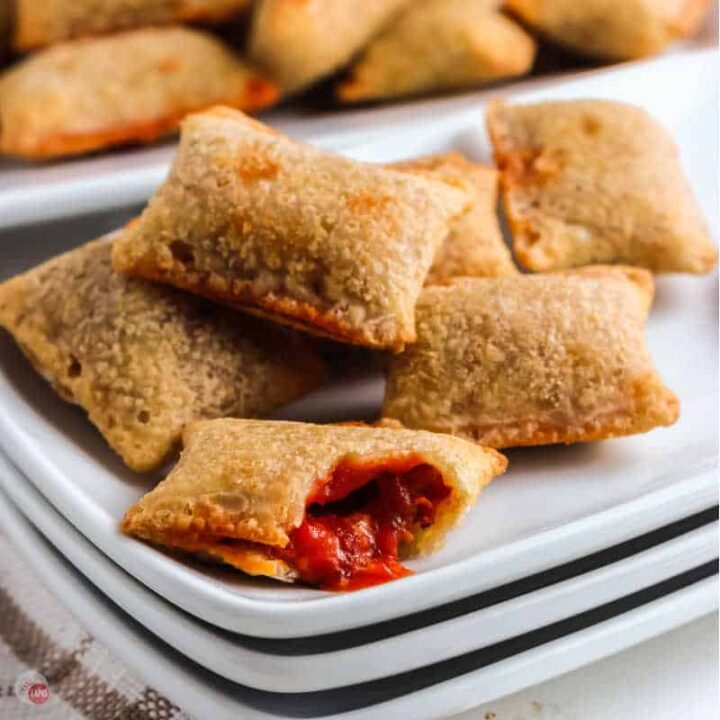 pizza rolls on a plate