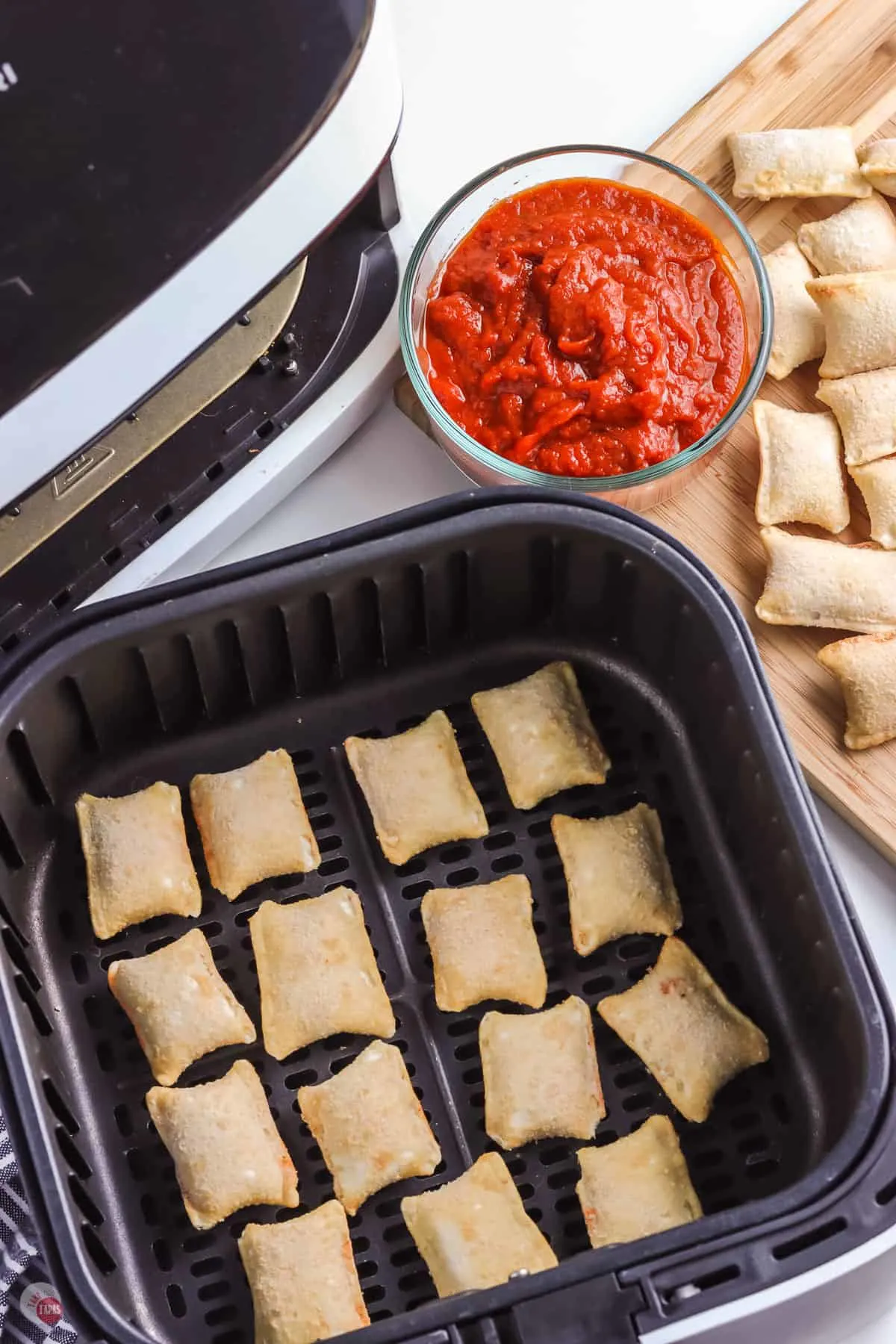 frozen pizza rolls in a basket