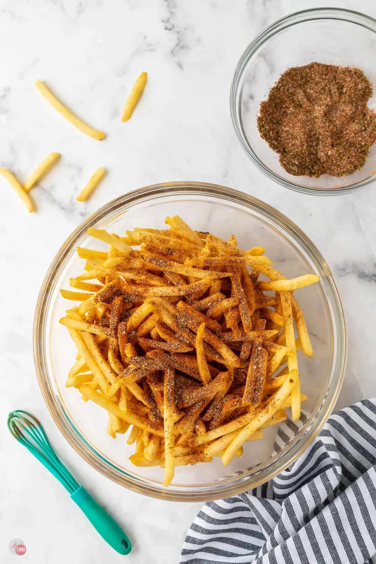 seasoned fries in a bowl